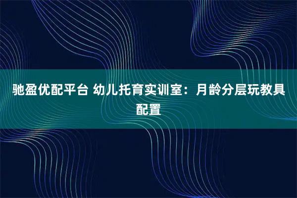 驰盈优配平台 幼儿托育实训室：月龄分层玩教具配置
