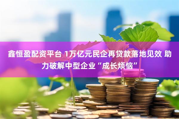 鑫恒盈配资平台 1万亿元民企再贷款落地见效 助力破解中型企业“成长烦恼”
